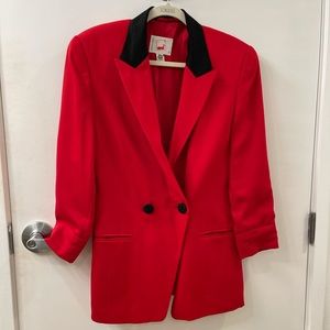 VINTAGE Double Breasted Red Blazer 🌺💔🥊